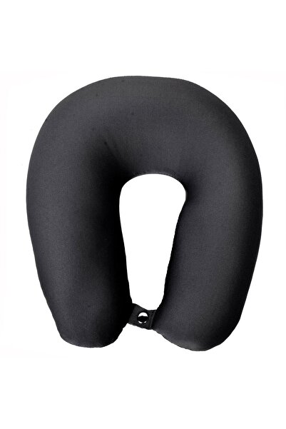 OEM Pernă de călătorie neagră pentru gât 24x26cm - Moale și Confortabilă