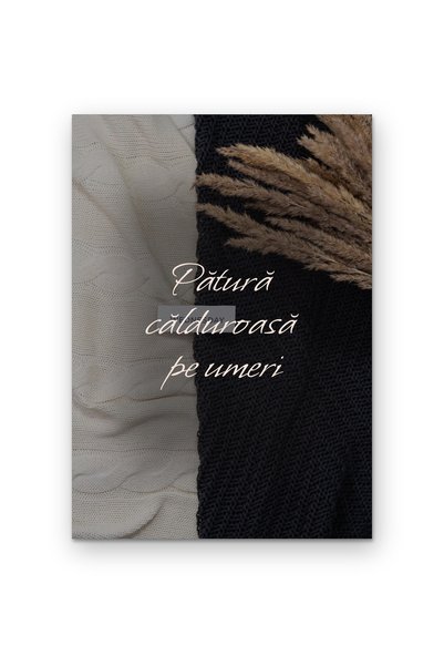 OEM Decorative Picture Poster with Quote Warm Blanket on Shoulders, Minimalis...