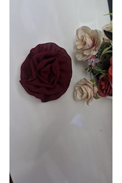 Kumaştan broş çiçek gül