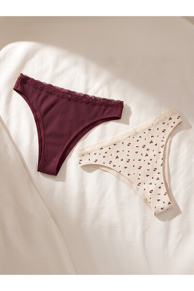 LC Waikiki Lcw Dream Floral Brazilian Panties 2-Pack
