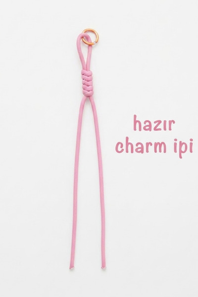 hobi dünyası evim Hazır 4 mm Renkli Klipsli Charm İpi Telefon Çanta Anahtarlı...
