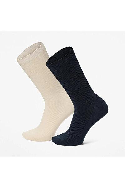 Timberland Carleton 2 Pack Carleton Light Weight Ri Unisex White Socks