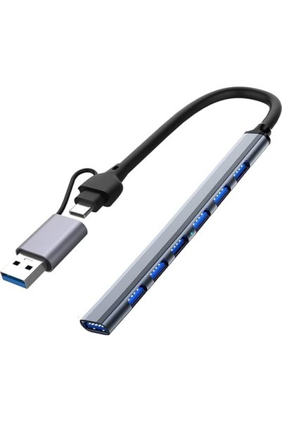 EBG Elektronik Type-C USB 3.0 7 In 2 Portlu Hub Otg 7 Port Çoğaltıcı Pc Telef...