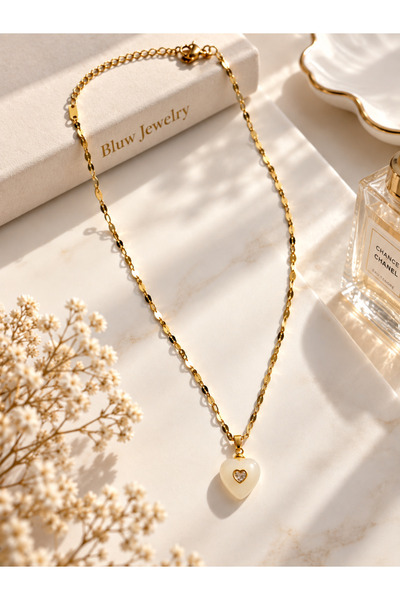 Bluw Jewelry قلادة قلب أمورا