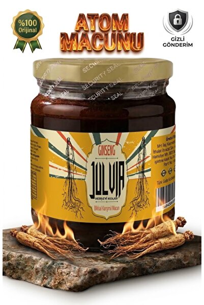 Julvian Kırmızı Ginseng Bitkisel Macun 240gr Atom Kuvvetli Güçlü Macun Macunu