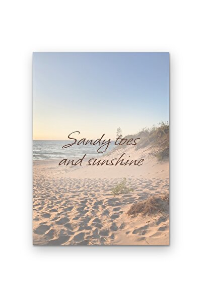 OEM Poster decorativ cu citat Degete nisipoase si raze de soare, Design estiv...