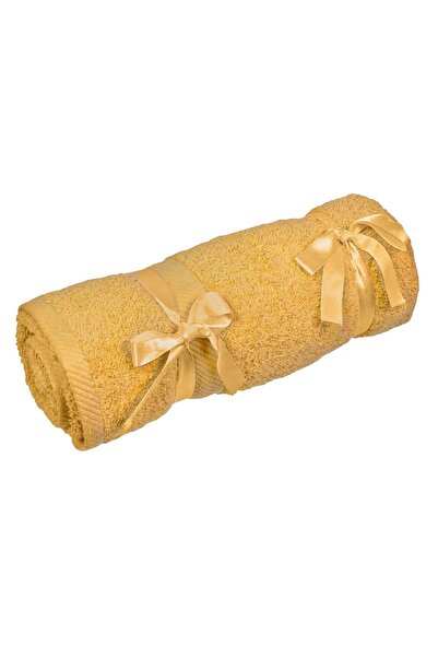 OEM Prosop de baie din bumbac galben muștar 50x30cm, absorbant, moale