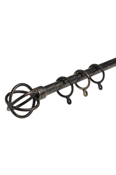 OEM Bară de perdea neagră reglabilă 110-210cm
