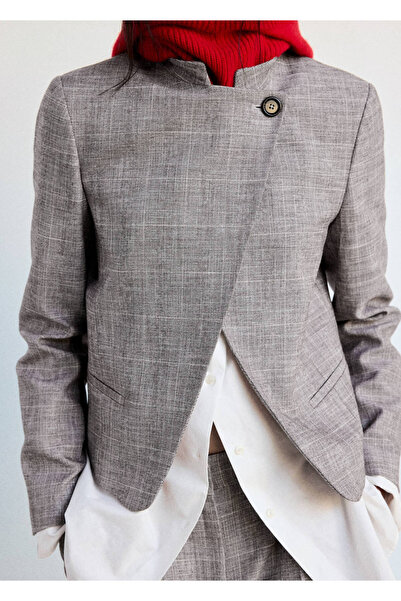 MANGO Woman Dik yakalı blazer ceket