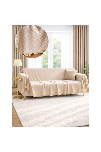 SEVHOME CONCEPT % 100 Pamuk Kolları Örten Koltuk Örtüsü 180 x 300 cm- Kaymaz,...