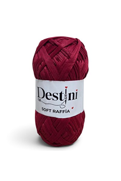 destini Easy-To-Knit Soft Raffia Yarn, Polyester Raffia Yarn, Bodrum Raffia, Hobby Yarn 100Gr