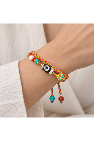 HER ŞEY NOTA www.herseynota.com Colorful Knitted String Patterned Medium Bead...