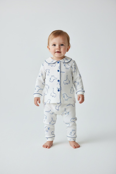 BİANCOFİGLİO Baby Front Buttoned Pajama Set