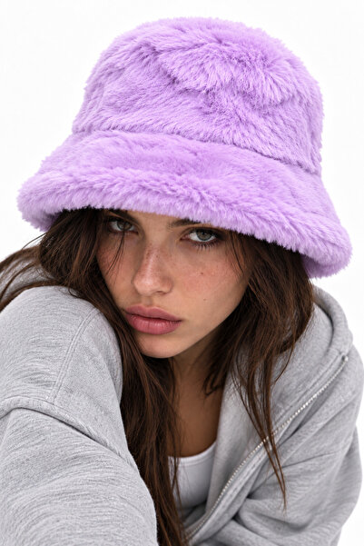 la polario Soft Cloud Women's Plush Furry Bucket Hat – Soft Bucket Hat