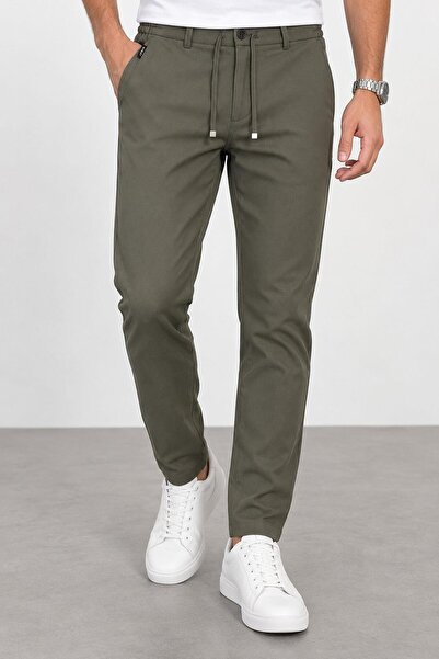 YAZI Pantaloni jogger casual pentru bărbați, slim fit, cu talie ajustabilă și...