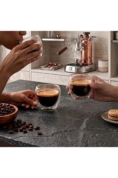 2 Adet Çift Cidarlı Espresso Bardağı 80 ml