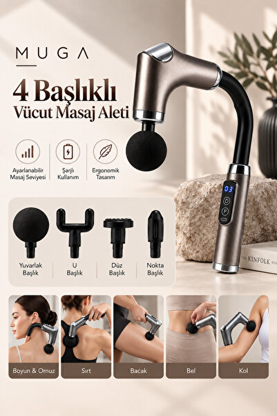 4 Başlıklı Çok Amaçlı Vücut Masaj Aleti