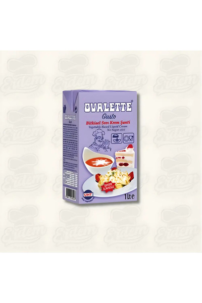 ovalette Gusto Şekersiz Bitkisel Sıvı Krema (Şanti) - 1 Lt