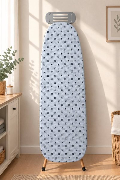 Keçeli Lastikli Stoperli Ütü Masası Kılıfı – 55 x 140 cm Yanmaya Dayanıklı Makinede Yıkanabilir Kolay Uyum Tüm Ütü Masalarına Uyumludur.