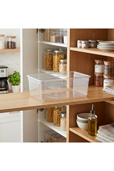 IKEA 365+ صندوق تخزين بلاستيكي سعة 5.2 لتر (بدون غطاء)