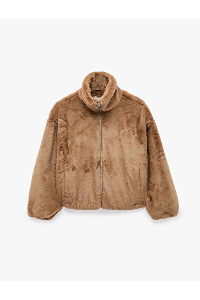 Koton Women's Jacket 7Wal20130Iw Brown