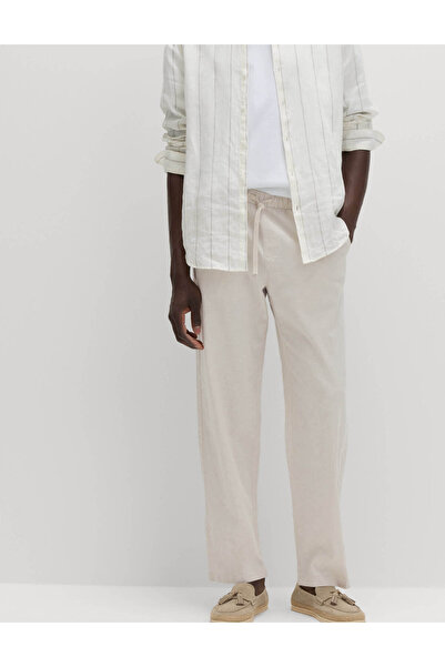 Marks & Spencer Loose Fit Keten Karışımlı Pantolon