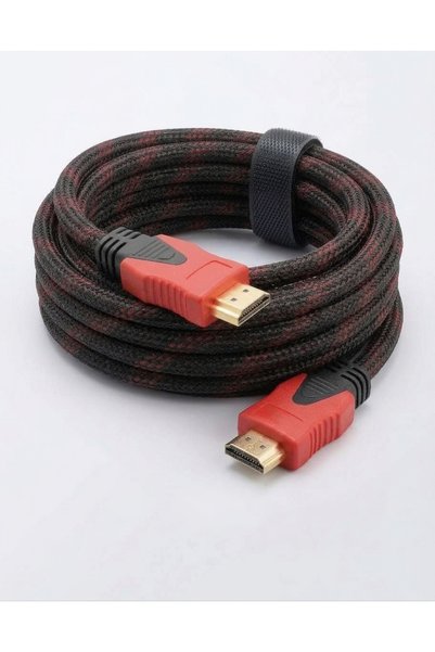 giyitec كابل HDMI مضفر بدقة 4K فائقة الوضوح - نهاية صفراء، عالي السرعة (شبكة ...