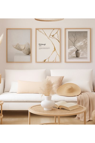 VOBA STORE SET DE TABLURI DECORATIVE CU CADRU DE 3 PIESE