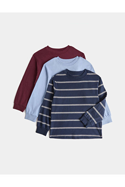 Marks & Spencer 3'lü Uzun Kollu Üst Seti – 2-8 Yaş