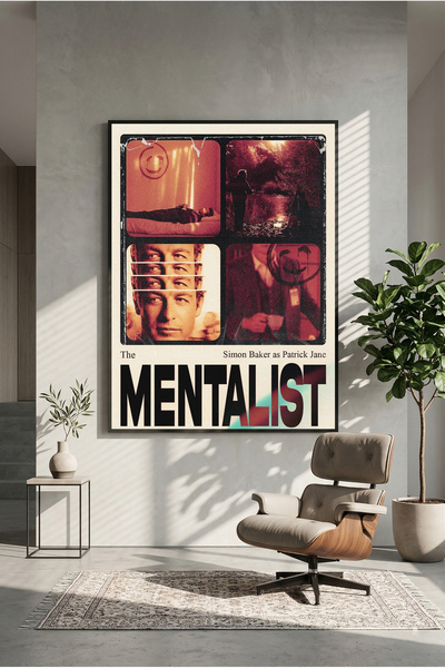 postercraft Ο Μένταλιστ Πάτρικ Τζέιν Ξύλινη Αφίσα Πίνακα (Χωρίς Πλαίσιο)