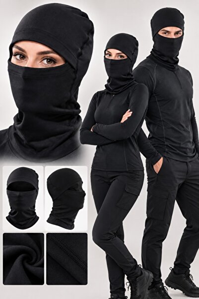 The Clover Unisex Termal Kar Maskesi Siyah – Kadın& Erkek Kışlık Sıcak Tutan ...