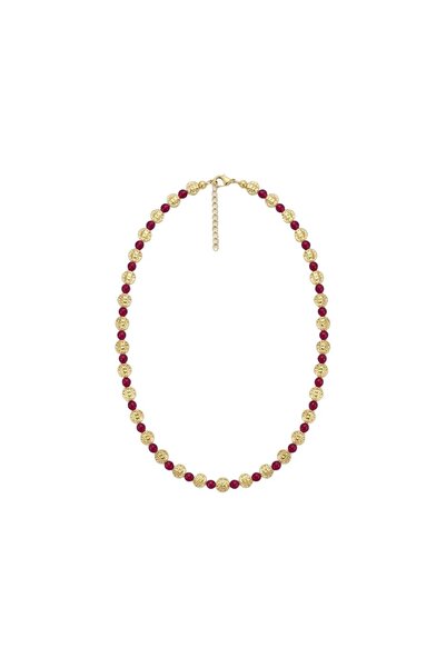 Charmist Rouge Stone Gold Color Necklace