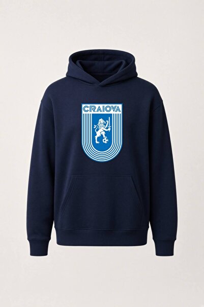 Efendioğlu Design Hanorac for Craiova Supporters, Bleumarin, with Hood and Li...