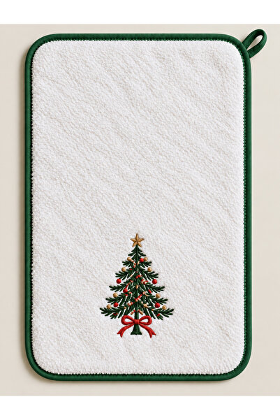 ZİLCA HOME 40x60 Cm Yılbaşı Temalı - Etrafı Biyeli Yumuşak Dokulu Havlu