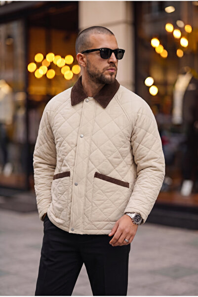 BASEL.CO Vintage Velvet Collar Quilted Jacket / Coat