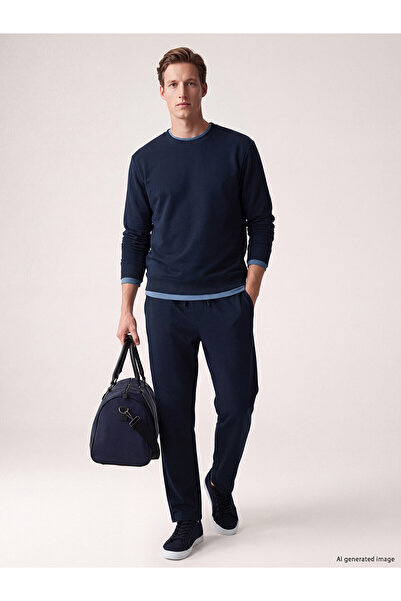 LC Waikiki Nevavm Farkıyla Lcw Vision Navy Blue Interlock Plain Standard & Re...