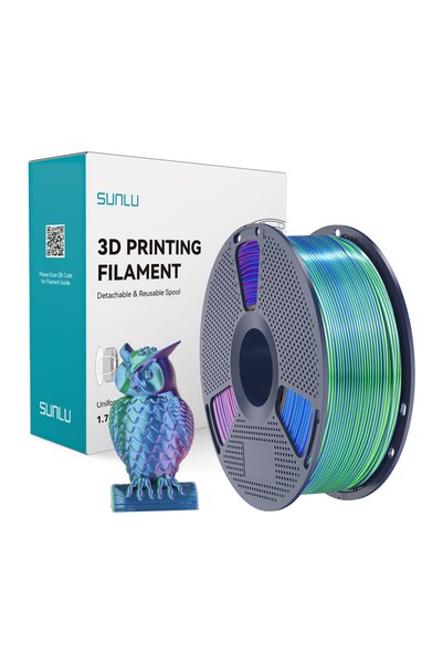 Sunlu Filament PLA+ Mătase tricolor (albastru-verde-violet)