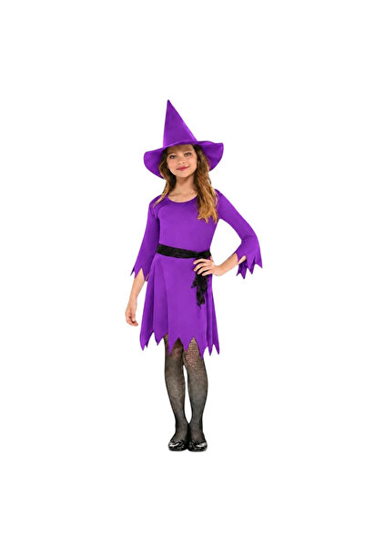 KOSTÜMCE Halloween Witch Costume Purple Child