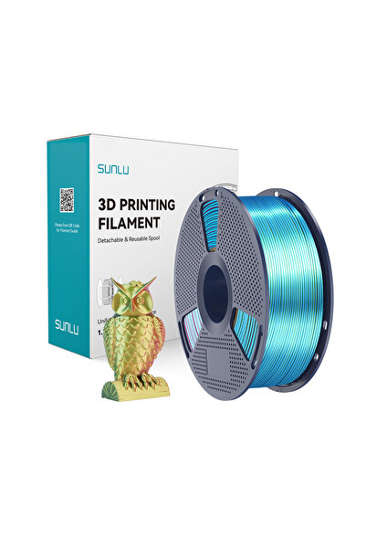 Sunlu Filament PLA+ Mătase tricolor (roșu, galben și verde)