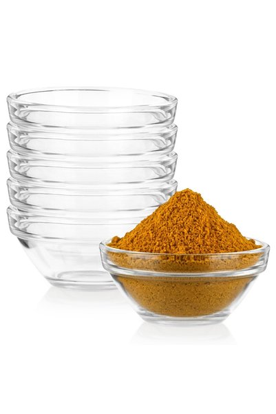 Vilde Boluri de sticlă pentru sosuri și dipuri, 7,5 cm, 80 ml, 6 bucăți.