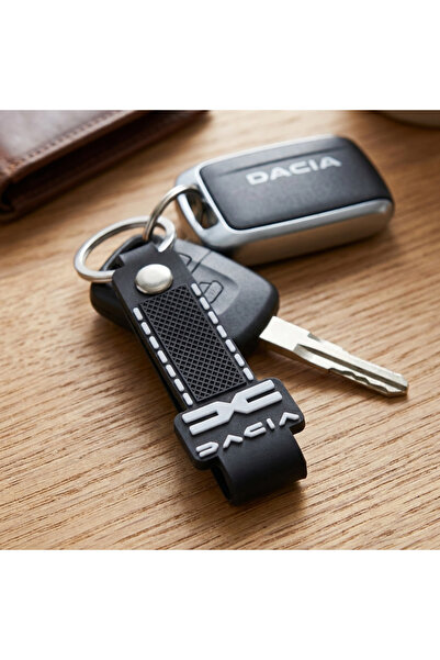 Aksefuar Lazer Premium Rubber Car Keychain Compatible with Dacia Group – Styl...