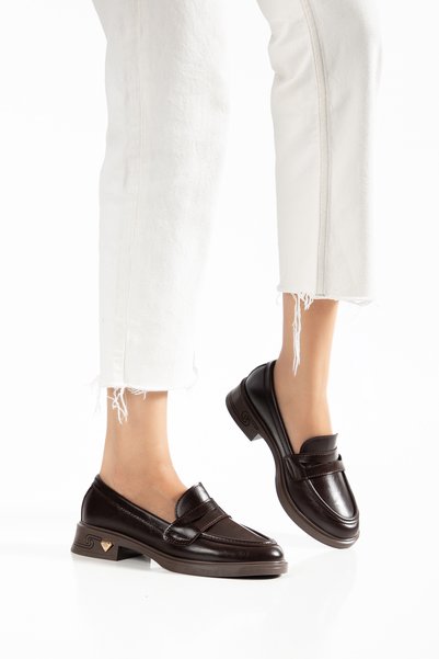 trendyes TERMO Kaymaz Taban loafer oxford kadın ayakkabı