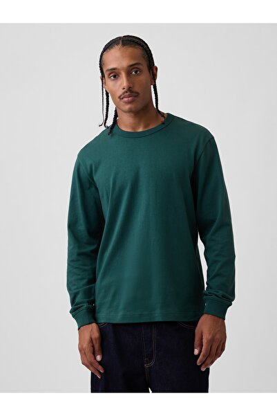 GAP Erkek Koyu Yeşil Heavyweight Relaxed T-Shirt