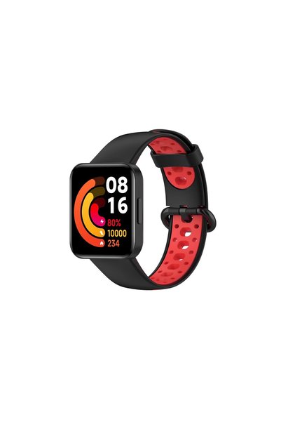 FMA Xiaomi Redmi Watch 2 Sport Perforated Strap - Black-Red