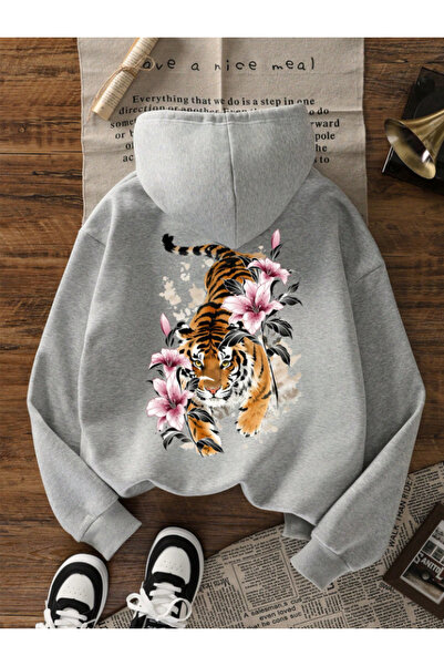 Framgan Unisex muška/ženska pamučna majica sa kapuljačom i leopard printom