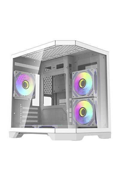 darkFlash Carcasă PC Darflash FT350 + 5 ventilatoare aRGB (albe)