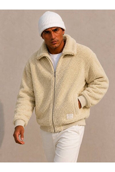 maisonvalenne Erkek Oversize Teddy Dokulu Bomber Mont