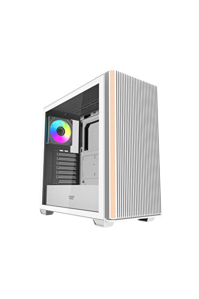 darkFlash Carcasă PC DS900WS (albă) + 4 ventilatoare ARGB