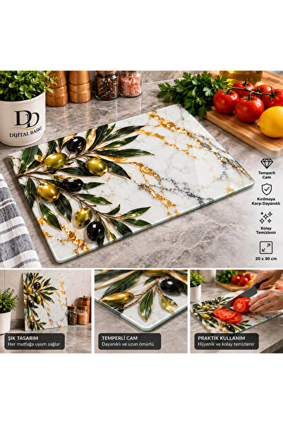 Zeytin dalı doğrama tahtası- UV baskılı doğrama tahtası -kesme tahtası- kesim panosu