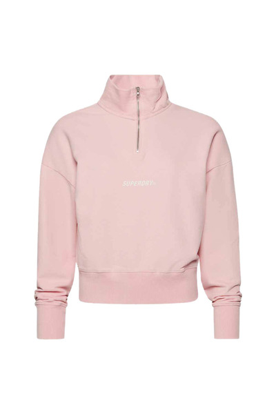 SUPERDRY Γυναικείο Αθλητικό Φούτερ με Μισό Φερμουάρ L